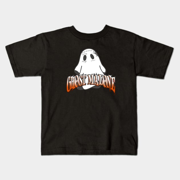 Ghost Malone Kids T-Shirt by pjsignman